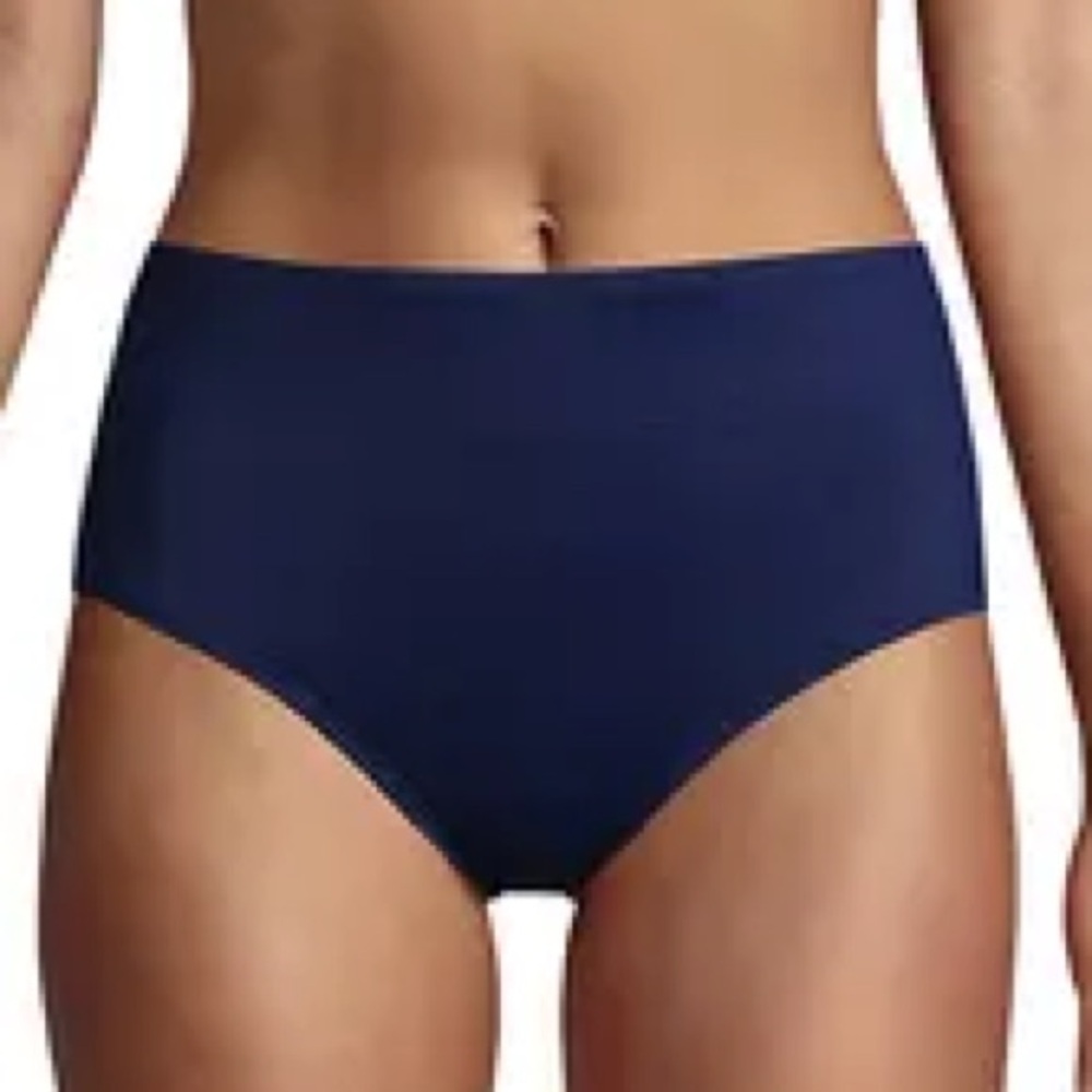 LANDS’ END plus size deep sea navy tummy control full coverage swim bottom NWT - Picture 1 of 7